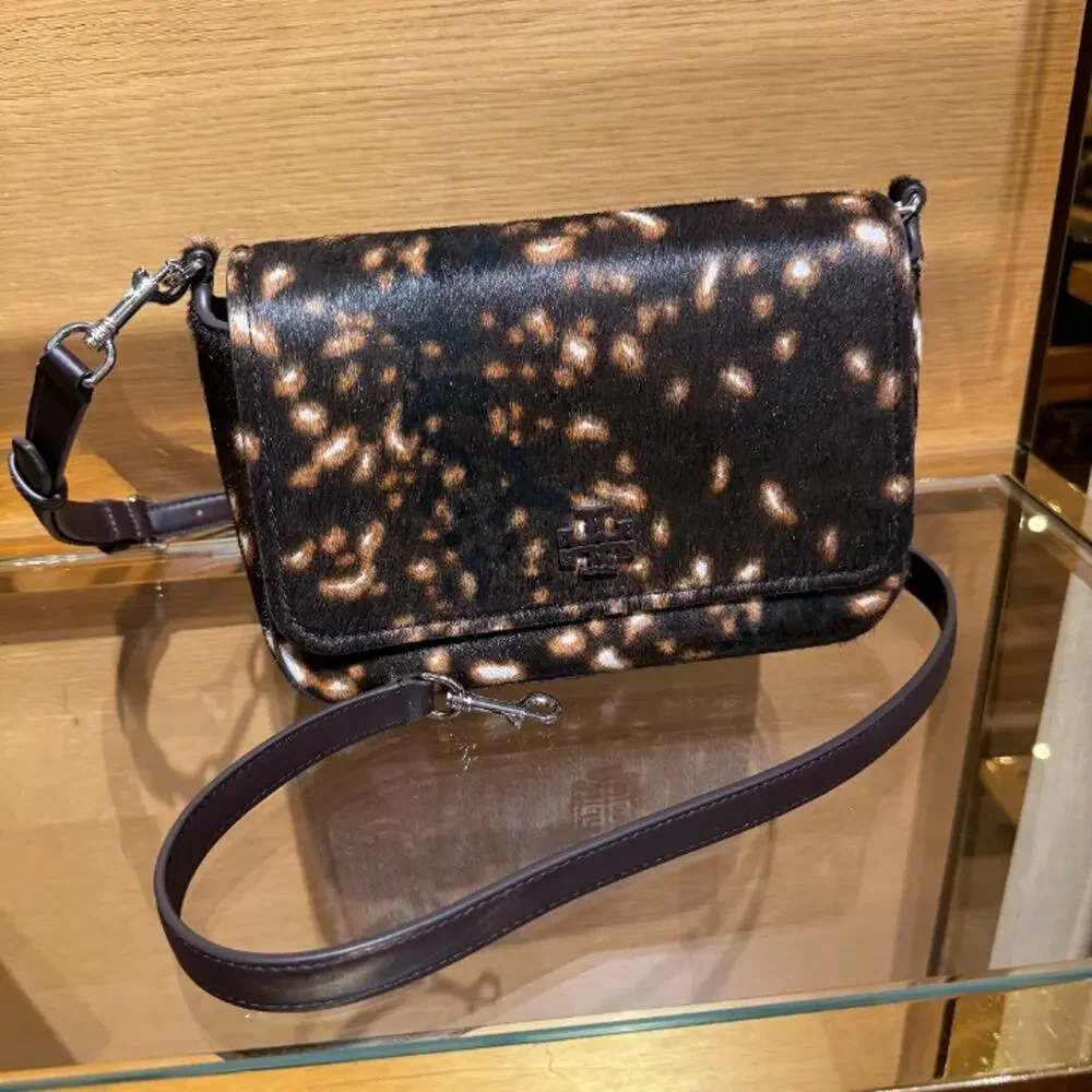 NEW‼️Tory Burch Thea Haircalf Flap Shoulder Bag 188184 $625
